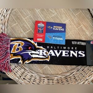 NFL Baltimore Ravens & Tennessee Titans Black and Purple Scarf